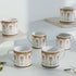 Set Of 6 Golden Dmask Tea Cup - The Earth Store - Tea Cups